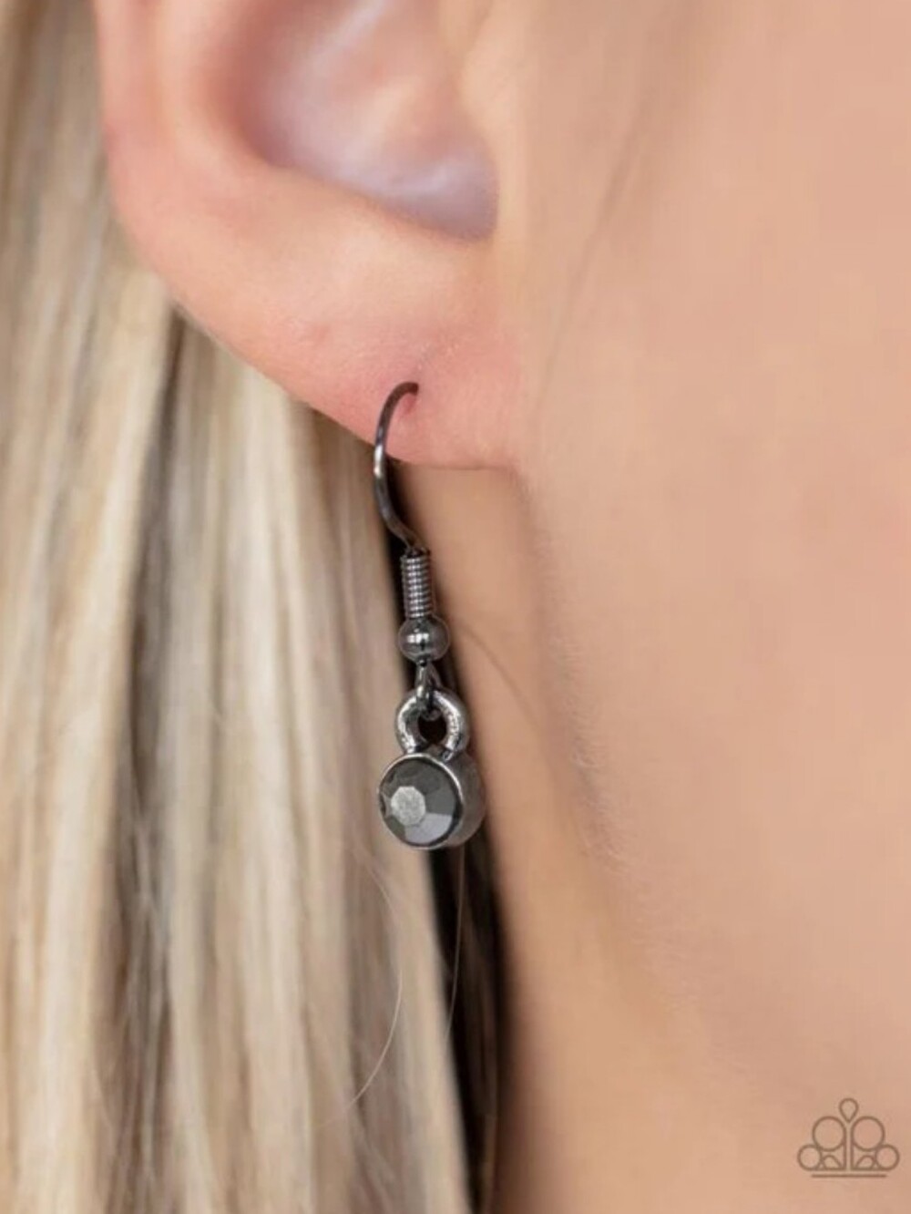 Paparazzi Gun Metal Dainty Dangle Earrings New